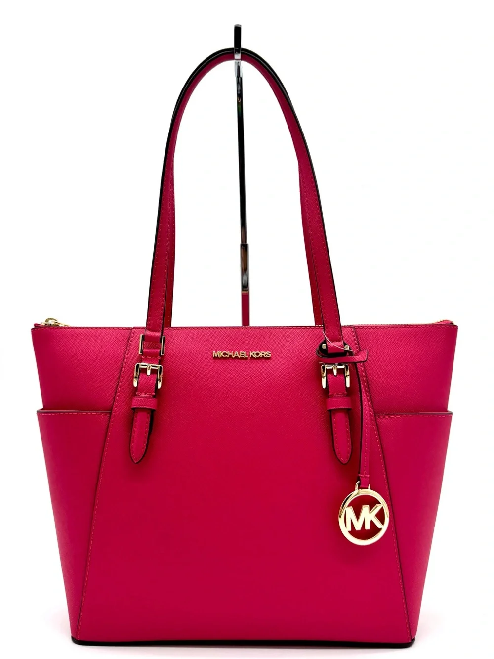 Michael Kors Large Charlotte Tote Bag Electric Pink